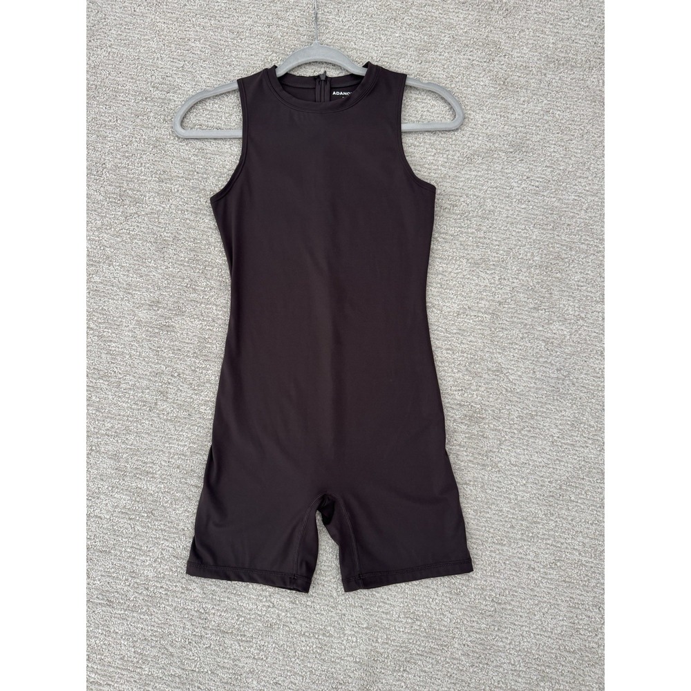 Adanola Romper Unitard Sleeveless Brown Women's Size Small  Round Neck